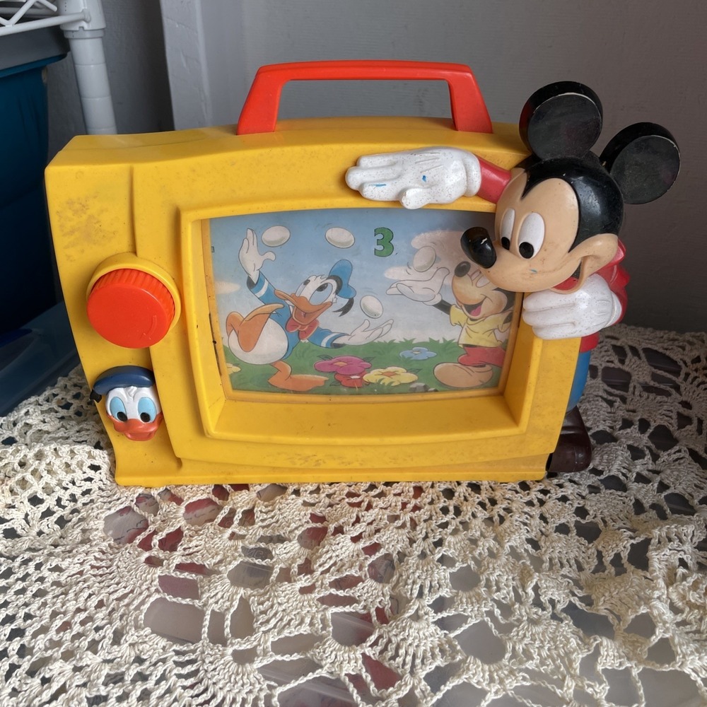 Disney Mickey Mouse Scrolling Musical TV. Tested Music Works Pictures Do Not